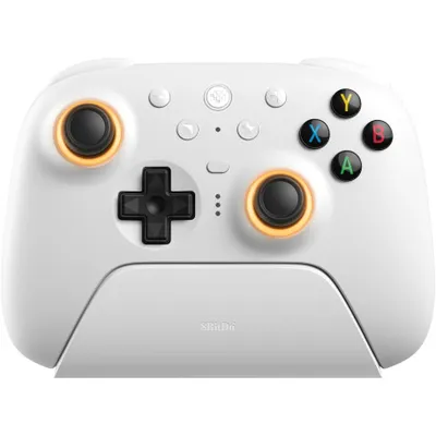 8Bitdo Ultimate 2 Ασύρματο χειριστήριο Άσπρο (RET00519) για Switch 1, 2 Windows TMR Joysticks Hall Effect/Tactile Triggers