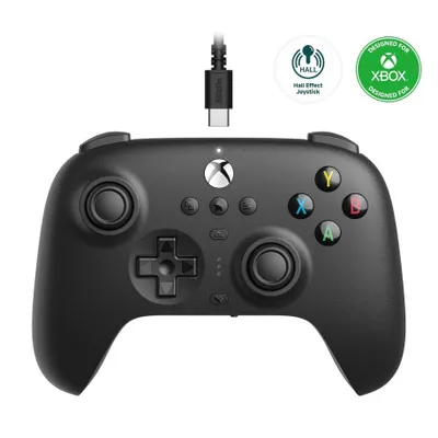 8Bitdo Ultimate Wired Controller Black (RET00420) για Xbox & Windows PC, Hall Effect και σκανδάλες Hall