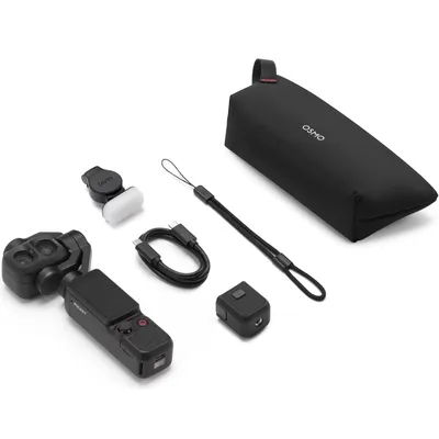 Action Camera DJI Osmo Pocket 4P Standard Combo 2" Οθόνη Αφής 4K Ultra HD 103GB Wi-Fi GPS και 1545mAh Black