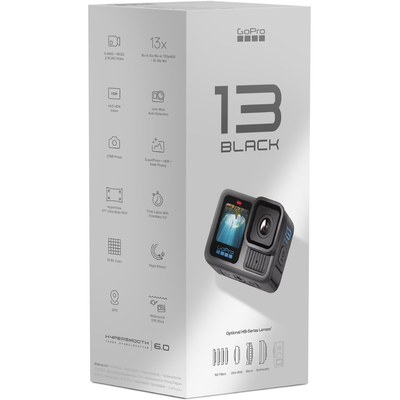 Action Camera GoPro Hero13 CHDHX-131-RW 5K 360° και 2.27" Οθόνη και Wi-Fi 1900mAh 10m Υποβρύχια Black