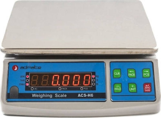 Admate acs h-6, ηλεκτρονική ζυγαριά βάρους - μέτρησης τεμαχίων (30kg - 1gr)
