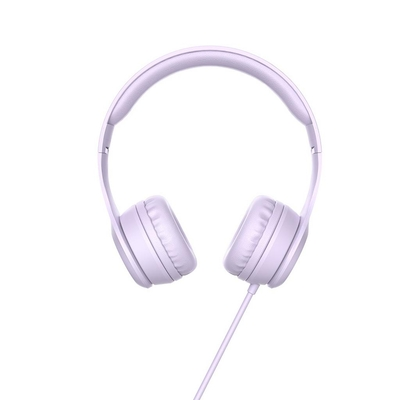 Ακουστικά Stereo Hoco W21 Graceful Charm 3.5mm με Μικρόφωνο Μωβ