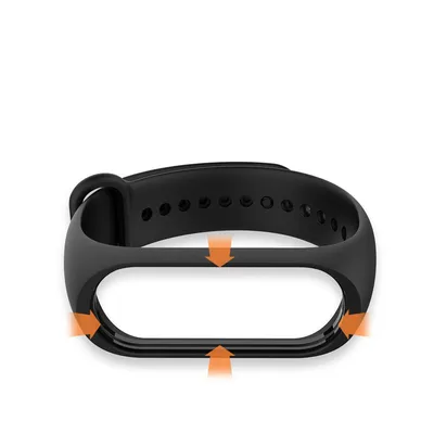 Ανταλλακτικό Band Ancus Wear για Xiaomi Band 3 και Xiaomi Smart Band 4 Μαύρο