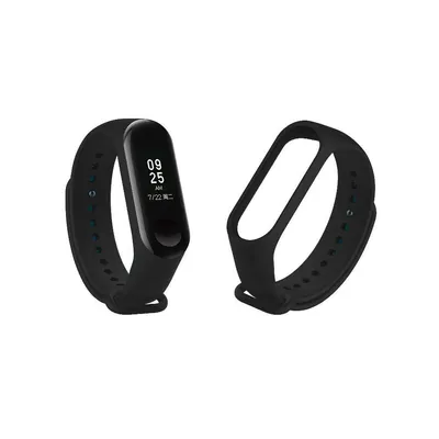 Ανταλλακτικό Band Ancus Wear για Xiaomi Band 3 και Xiaomi Smart Band 4 Μαύρο