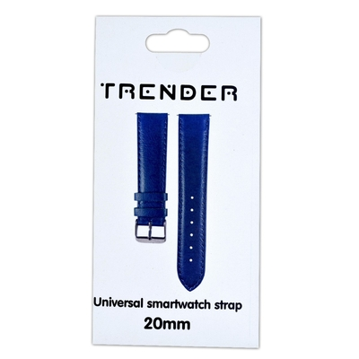 Ανταλλακτικό Λουράκι Trender TR-FX20BL Δερματίνη 20mm Μπλε
