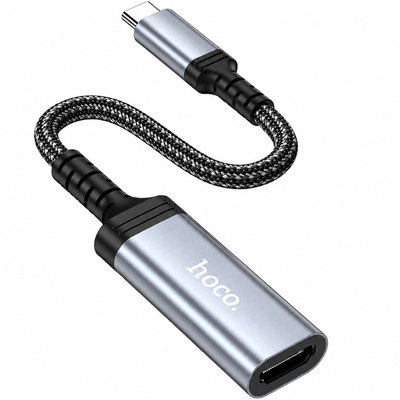 Αντάπτορας Hoco UA43A USB-C σε HDMI 4K 30Hz Braided Μαύρος 20cm