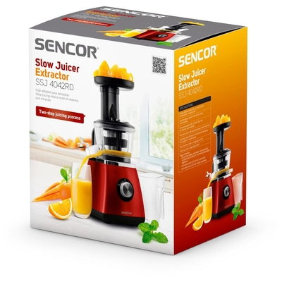 Αποχυμωτής Αργής Σύνθλιψης 400W Sencor SSJ 4042RD Κόκκινο