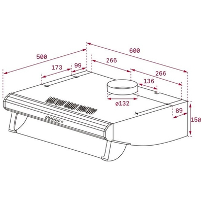 Απορροφητήρας TEKA 3 Ταχύτητες 2 Μοτέρ 375m3/h 60cm C 6420 INOX Ασημί 40465530
