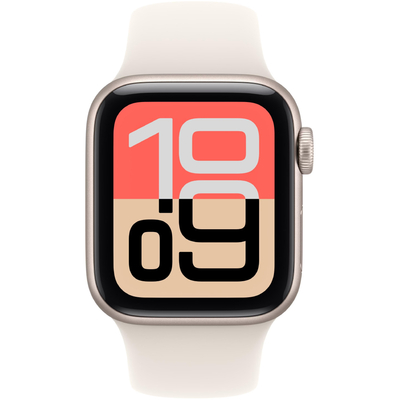 Apple Watch SE 3 (2025) Aluminum 40mm GPS NFC 5 ATM Aluminum Case Starlight με Sport Band Starlight