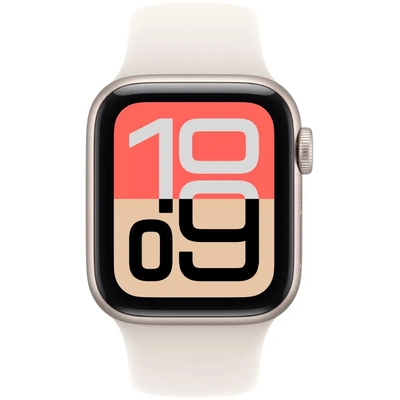 Apple Watch SE 3 5G (2025) Aluminum 44mm GPS eSIM NFC 5 ATM Aluminum Case Starlight με Sport Band Starlight