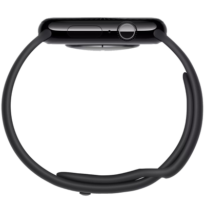 Apple Watch Series 10 Aluminum 42mm GPS NFC IP6X Aluminum Case Jet Black με Sport Band Black