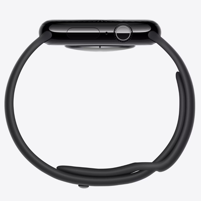 Apple Watch Series 10 Aluminum 42mm GPS NFC IP6X Aluminum Case Jet Black με Sport Band Black