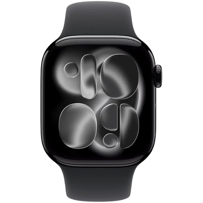 Apple Watch Series 11 (2025) Aluminum 42mm GPS NFC IP6X  Aluminum Case Jet Black με Sport Band Black