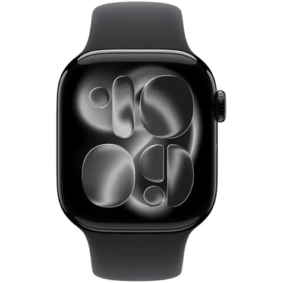 Apple Watch Series 11 (2025) Aluminum 42mm GPS NFC IP6X  Aluminum Case Jet Black με Sport Band Black