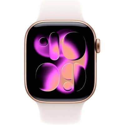 Apple Watch Series 11 (2025) Aluminum 46mm GPS NFC IP6X  Aluminum Case Rose Gold με Sport Band Light Blush