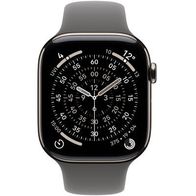 Apple Watch Series 11 5G (2025) Aluminum 42mm GPS eSIM NFC IP6X  Aluminum Case Natural με Stone Grey Sport Band