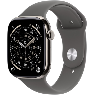 Apple Watch Series 11 5G (2025) Aluminum 42mm GPS eSIM NFC IP6X  Aluminum Case Natural με Stone Grey Sport Band
