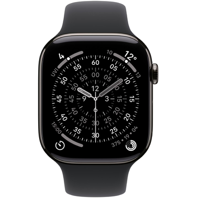 Apple Watch Series 11 5G (2025) Aluminum 42mm GPS eSIM NFC IP6X Aluminum Case Slate με Black Sport Band