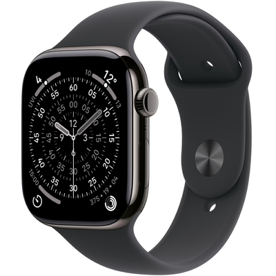 Apple Watch Series 11 5G (2025) Aluminum 42mm GPS eSIM NFC IP6X Aluminum Case Slate με Black Sport Band