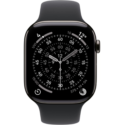 Apple Watch Series 11 5G (2025) Aluminum 46mm GPS eSIM NFC IP6X Aluminum Case Slate με Black Sport Band