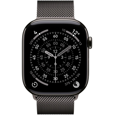 Apple Watch Series 11 5G (2025) Aluminum 46mm GPS eSIM NFC IP6X Aluminum Case Slate με Slate Milanese Loop