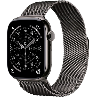 Apple Watch Series 11 5G (2025) Aluminum 46mm GPS eSIM NFC IP6X Aluminum Case Slate με Slate Milanese Loop
