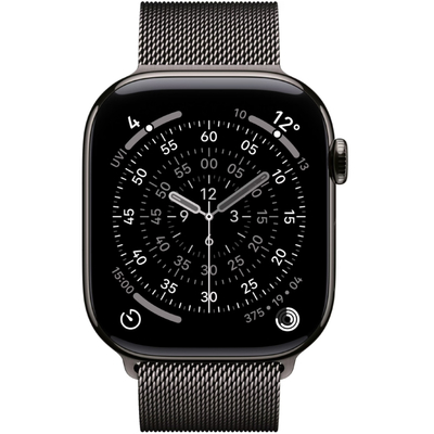 Apple Watch Series 11 5G (2025) Aluminum 46mm GPS eSIM NFC IP6X Aluminum Case Slate με Slate Milanese Loop