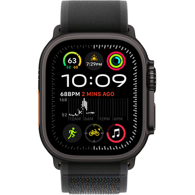 Apple Watch Ultra 2 49mm GPS eSIM NFC IP6X Titanium Case με Black Trail Loop