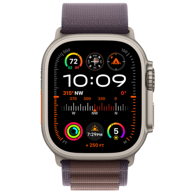 Apple Watch Ultra 2 49mm GPS eSIM NFC IP6X Titanium Case με Indigo Alpine Loop