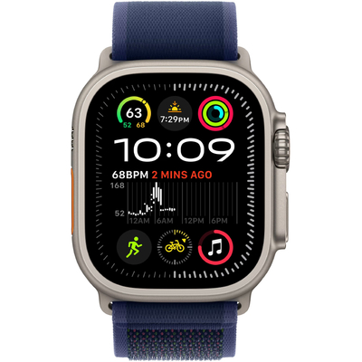 Apple Watch Ultra 2 4G 49mm GPS eSIM NFC IP6X Natural Case με Blue Alpine Loop