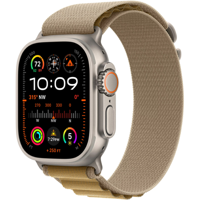 Apple Watch Ultra 2 4G 49mm GPS eSIM NFC IP6X Natural Case με Tan Alpine Loop