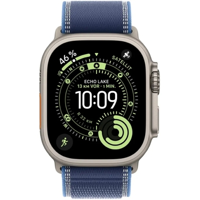 Apple Watch Ultra 3 49mm GPS eSIM NFC IP6X Natural Titanium Case με Blue Trail Loop