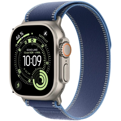 Apple Watch Ultra 3 49mm GPS eSIM NFC IP6X Natural Titanium Case με Blue Trail Loop