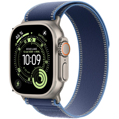 Apple Watch Ultra 3 49mm GPS eSIM NFC IP6X Natural Titanium Case με Blue Trail Loop