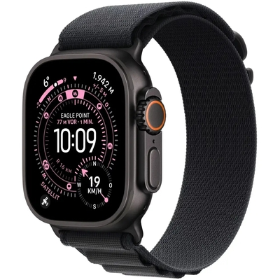 Apple Watch Ultra 3 49mm GPS eSIM NFC IP6X Titanium Case Black με Black Alpine Loop
