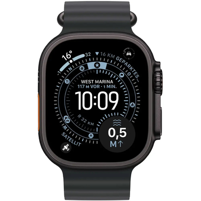 Apple Watch Ultra 3 49mm GPS eSIM NFC IP6X Titanium Case Black με Black Ocean Band