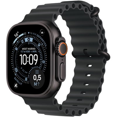 Apple Watch Ultra 3 49mm GPS eSIM NFC IP6X Titanium Case Black με Black Ocean Band