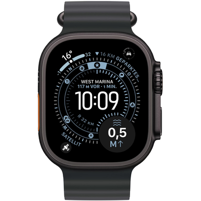 Apple Watch Ultra 3 49mm GPS eSIM NFC IP6X Titanium Case Black με Black Ocean Band