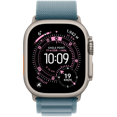 Apple Watch Ultra 3 49mm GPS eSIM NFC IP6X Titanium Case με Black Alpine Loop