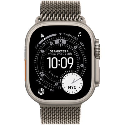 Apple Watch Ultra 3 49mm GPS eSIM NFC IP6X Titanium Case Natural με Natural Titanium Milanese Loop