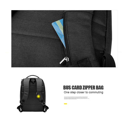ARCTIC HUNTER τσάντα πλάτης 1701L με θήκη laptop 15.6", USB, 17L, μαύρη