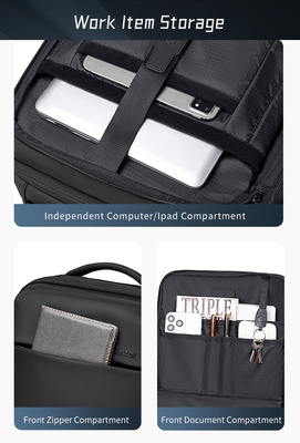ARCTIC HUNTER τσάντα πλάτης B00866 με θήκη laptop 15.6", αεροστεγής θήκη, 35.5L/49.5L, μαύρη