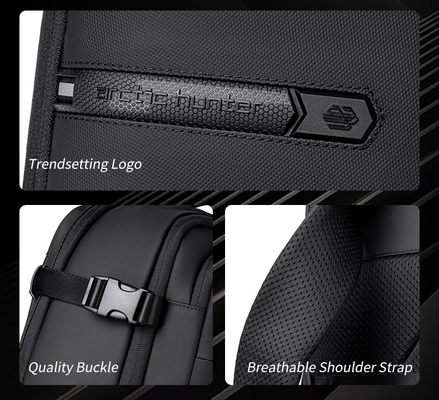 ARCTIC HUNTER τσάντα πλάτης B00866 με θήκη laptop 15.6", αεροστεγής θήκη, 35.5L/49.5L, μαύρη