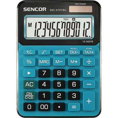 Αριθμομηχανή Dual 12 ψηφίων LCD Display Sencor SEC 372T/BU Μπλε