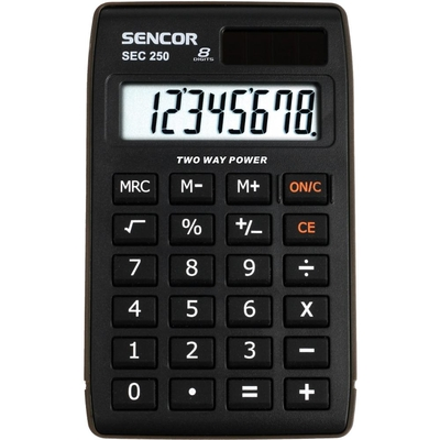 Αριθμομηχανή Dual 8 ψηφίων LCD Display Sencor SEC 250/8 Μαύρο