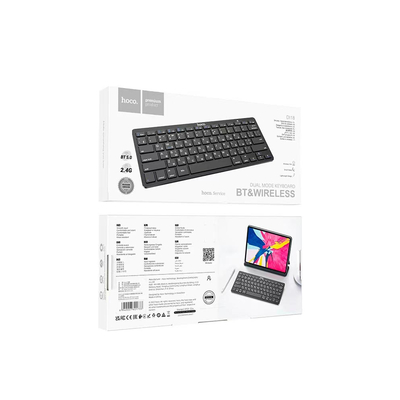 Ασύρματο Μινι Πληκτρολόγιο Hoco. DI18 Dual Mode BT v5.0 και 2.4GHz με Ακτίνα Λειτουργίας 10m Μαύρο
