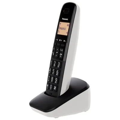 Ασύρματο Ψηφιακό Τηλέφωνο Panasonic KX-TGB610GRW Μαύρο-Λευκό με Δυνατό Kουδούνισμα, Πλήκτρο Αποκλεισμού Κλήσεων και Αναγνώριση Κλήσης
