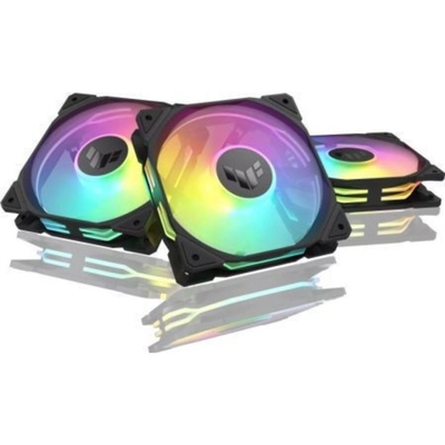 ASUS TUF Gaming TR120 ARGB Reverse Fan - Triple Pack Computer case 12 cm Black (90DA00D0-B09020) (ASU90DA00D0-B09020)