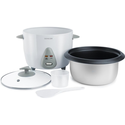 Ατμομάγειρας Ρυζιού Rice Cooker 1,5lt Stainless Steel Sencor SRM 1500WH Λευκό