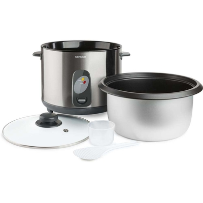 Ατμομάγειρας Ρυζιού Rice Cooker 2,8lt Stainless Steel Sencor SRM 2800SS Ασημί